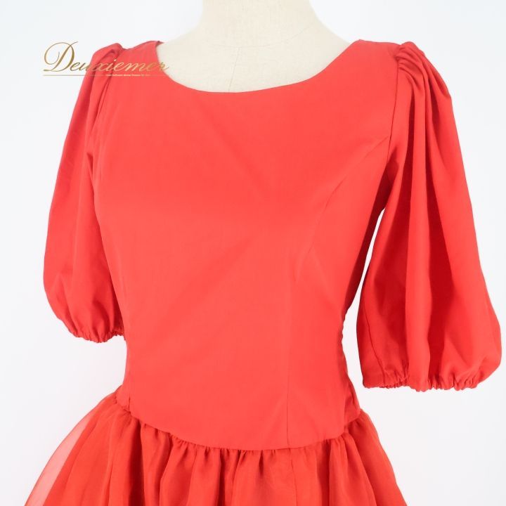 フラダンス 衣装 ワンピース ドレス レッド系 アロハスタンダード 日本