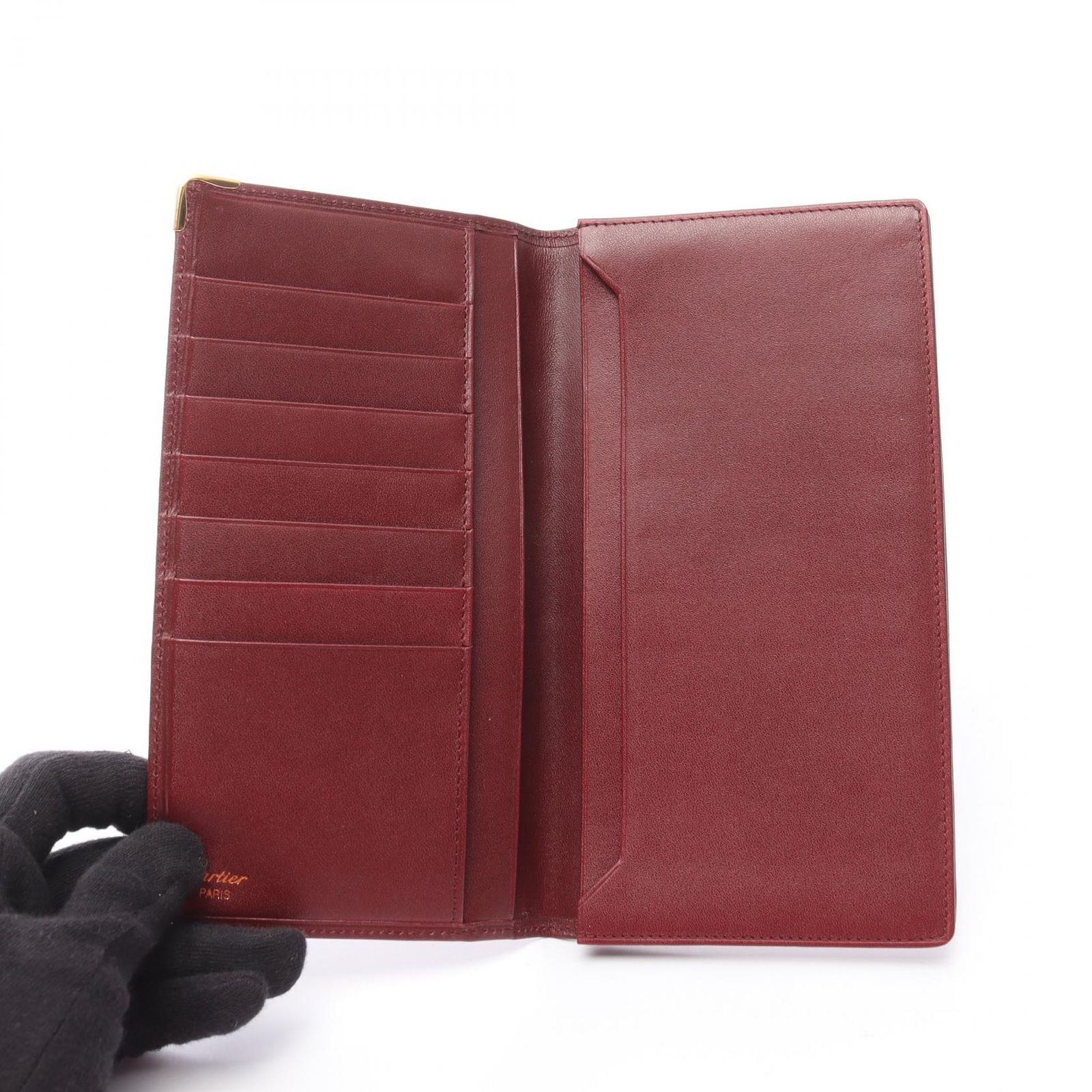 ⭐️未使用品⭐️　カルティエ　マストライン　長財布　二つ折り財布　ボルドー カルティエ CARTIER 二つ折り長財布 マストライン ボルドー レザー 二