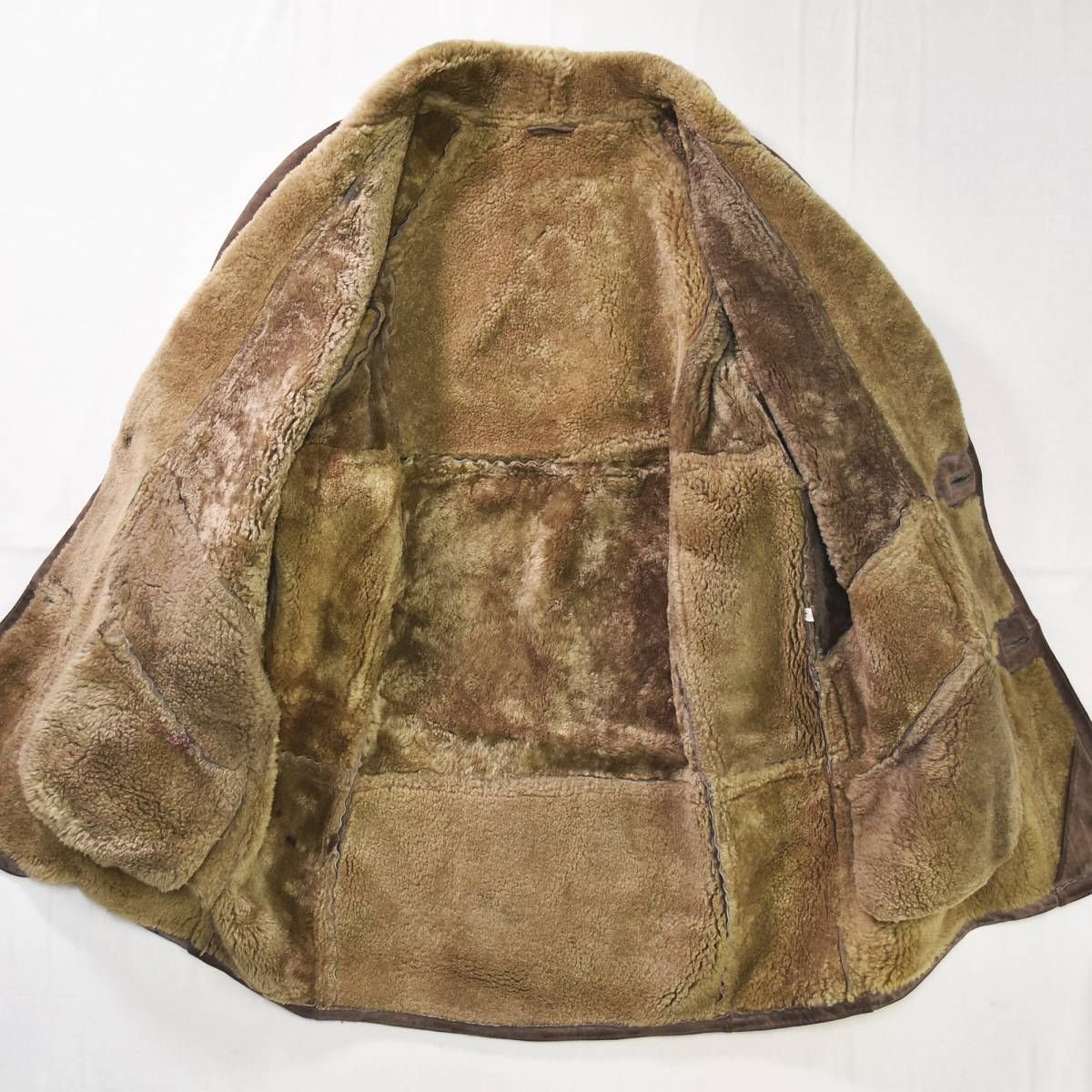 レザー ジャケット リアルムートン 羊革 ヴィンテージ 本革】 90s ヴィンテージ unknown 羊革 ムートン スウェード レザー