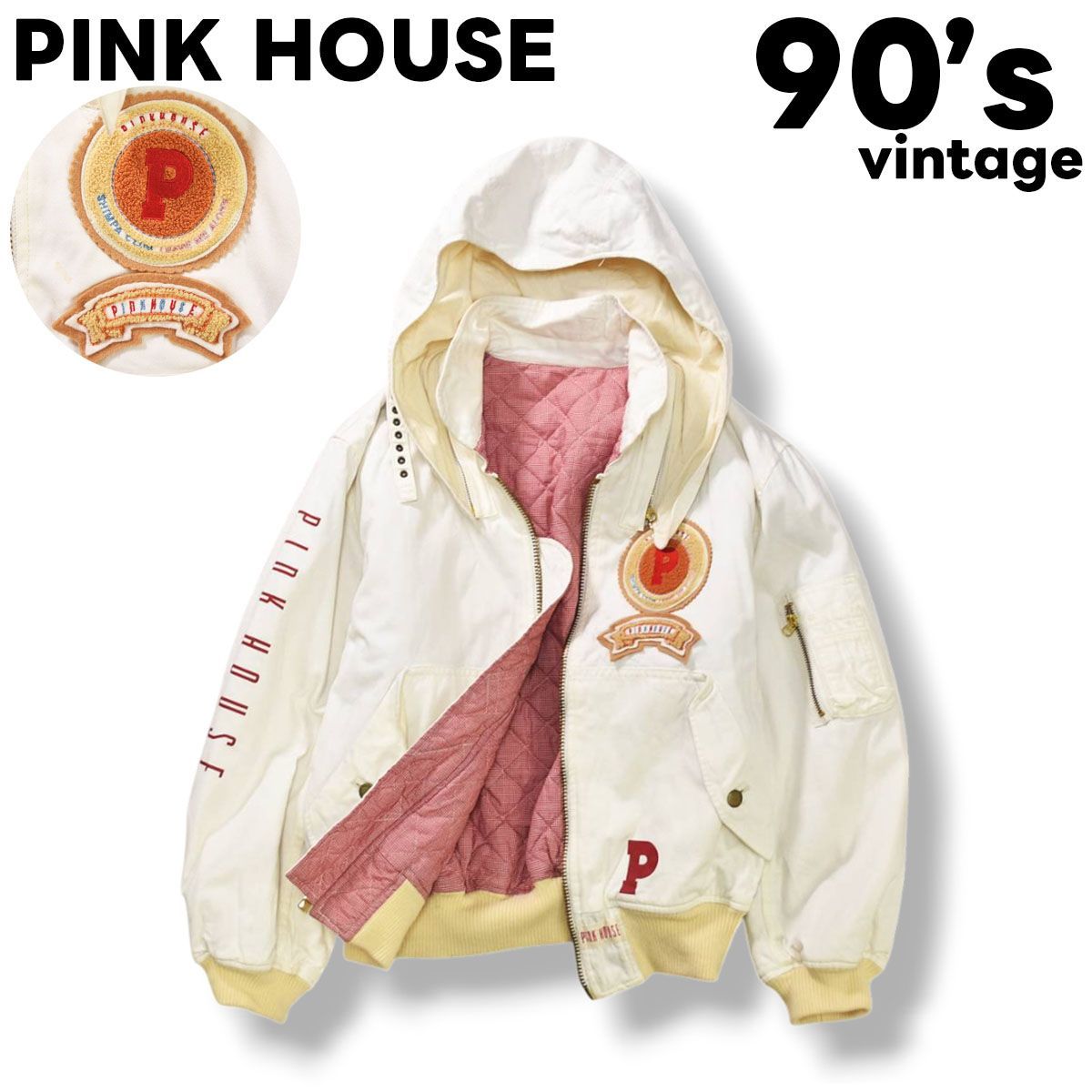 希少】 90s ヴィンテージ ピンクハウス PINK HOUSE 刺繍 ワッペン
