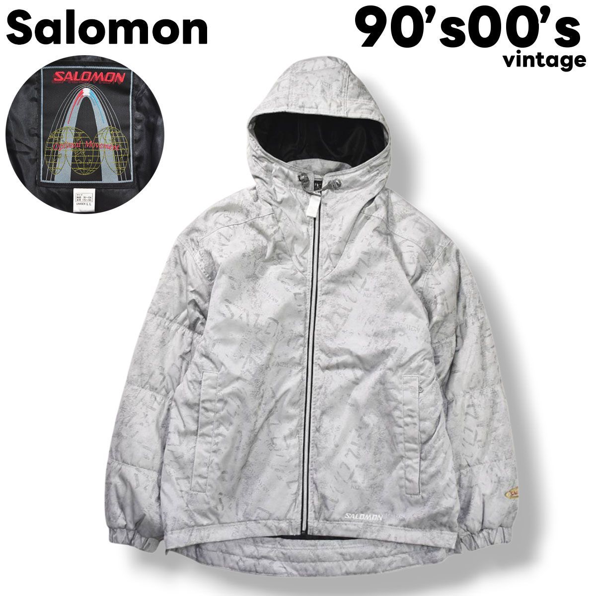 90s 00s ヴィンテージ 日本製 サロモン Salomon フーデット スキー 