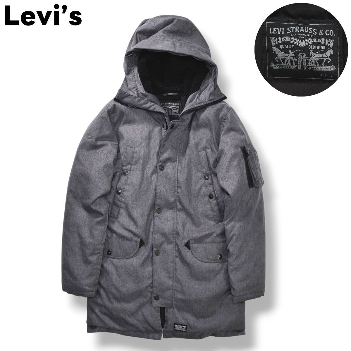 Levi Strauss ダークグレー ダウンジャケット Levi Strauss & Co 