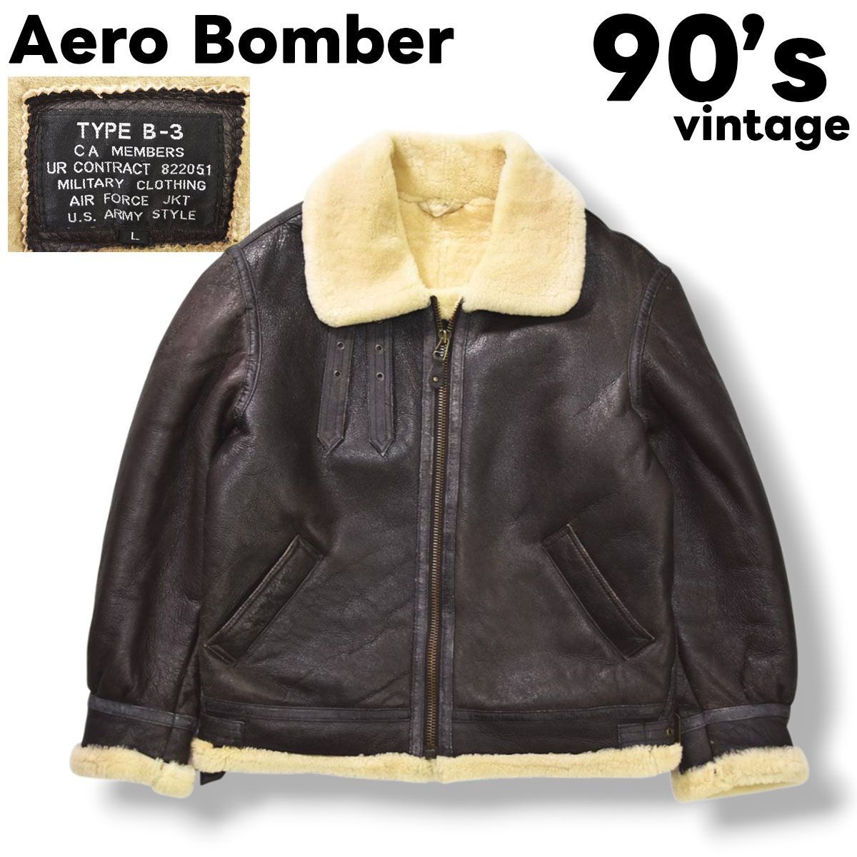 本革】 90s ヴィンテージ エアロボンバー Aero Bomber B－3 TYPE