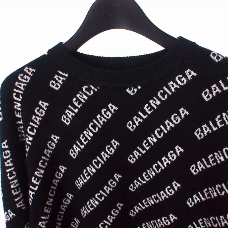 バレンシアガ BALENCIAGA Mini Allover Logo Sweater ロゴ ニット