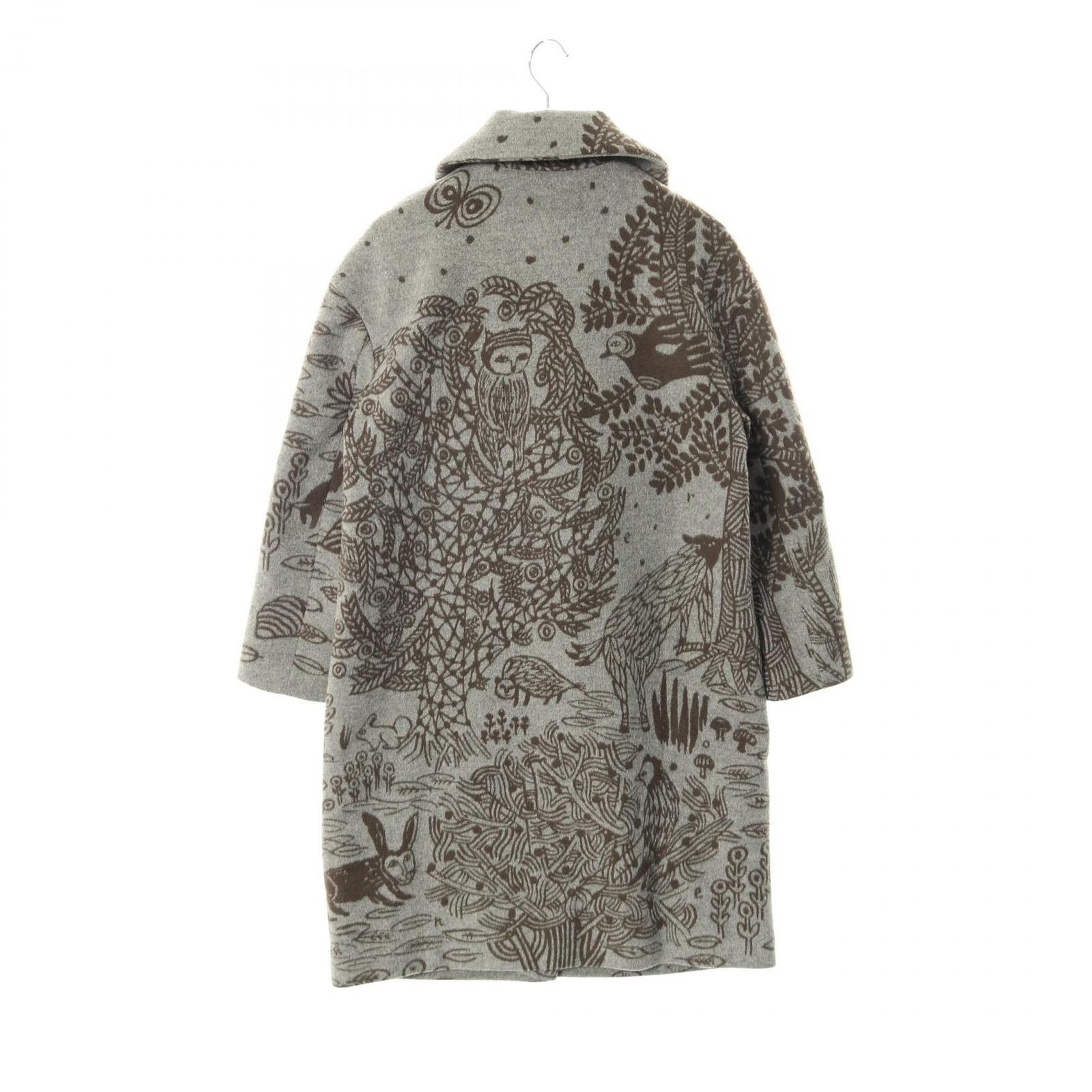 ミナペルホネン mina perhonen imagine グレー ウール コート グレー