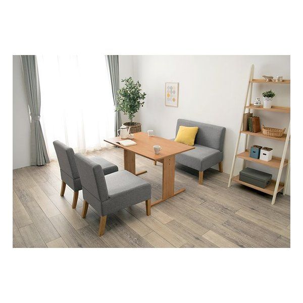 萩原  ハギハラ ダイニングソファ1P ライトグレー FL-8614NA-LGY (2518135)