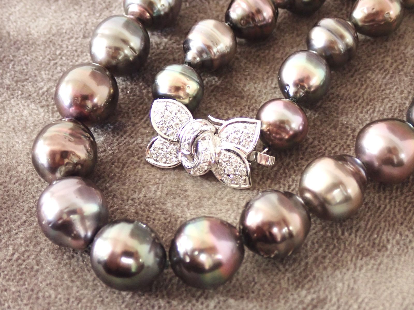 レア品✨TASAKI 黒蝶パール ネックレス 13.6㎜ WGK14 ダイヤ付 レア品✨TASAKI 黒蝶パール ネックレス 13.6㎜ WGK14 ダイヤ付 楽天