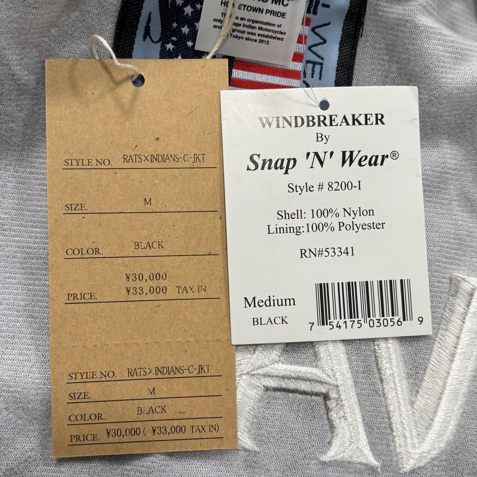 未使用品 RATS × TOKYO INDIANS COACH JKT BLACK M ラッツ 東京