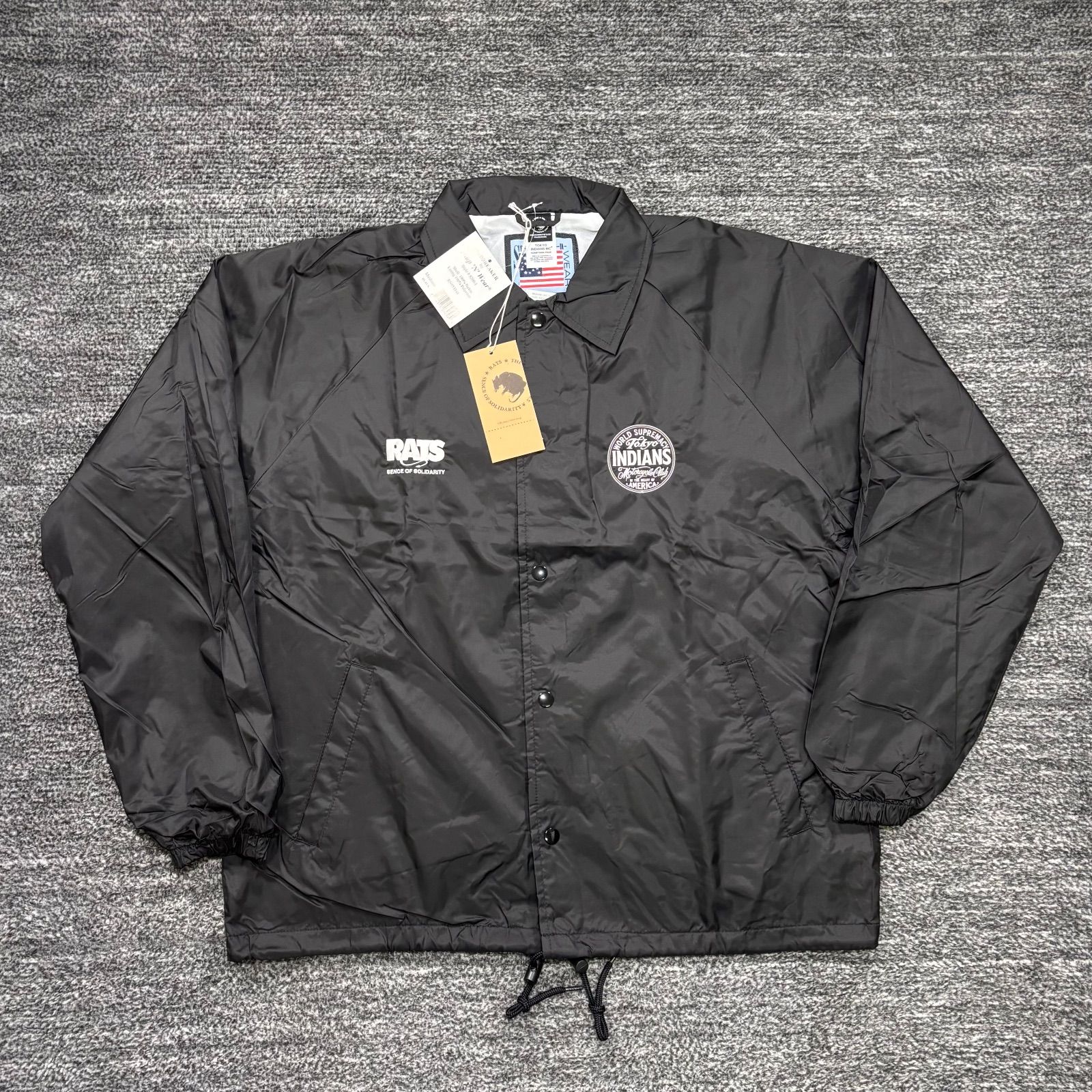 未使用品 RATS × TOKYO INDIANS COACH JKT BLACK M ラッツ 東京