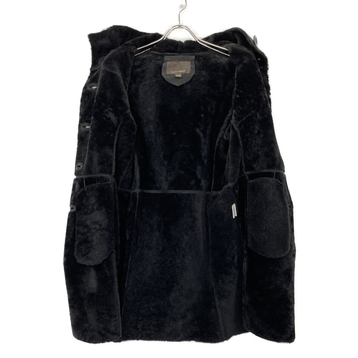 NORTH BEACH ノースビーチ ﾌﾞﾗｯｸ ﾑｰﾄﾝ ﾌｰﾃｯﾄﾞｺｰﾄ 55 - メルカリ