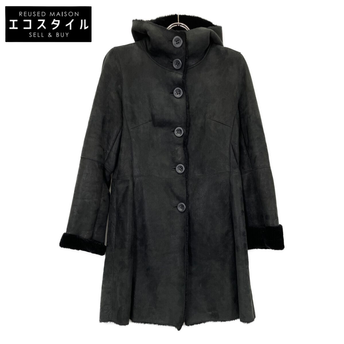 NORTH BEACH ノースビーチ ﾌﾞﾗｯｸ ﾑｰﾄﾝ ﾌｰﾃｯﾄﾞｺｰﾄ 55 - メルカリ