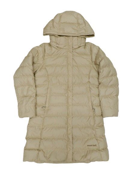 モンベル トラベルダウンロングコート サイズS ベージュ Mont-bell