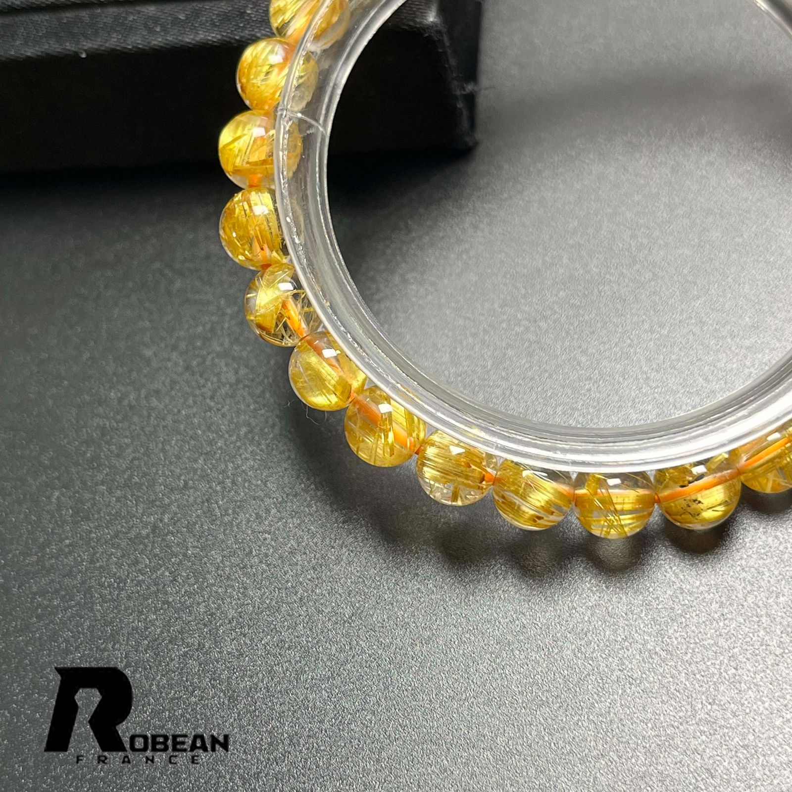 高級 EU製 定価8万円☆ROBEAN・ブラウンルチルクォーツ☆ブレスレット 