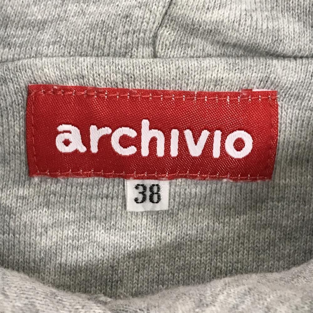 超美品】アルチビオ パーカー 杢グレー 袖ロゴ 胸ハート 裏毛