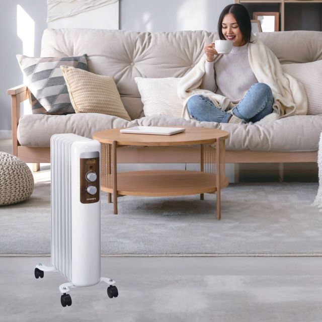 オイルヒーター 保証書付 ROOMMATE RM-241H 約幅235×奥行340×高さ552mm