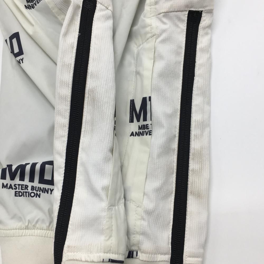 マスターバニー スニード 白×ネイビー ロゴ総柄 蓄熱裏地 10周年