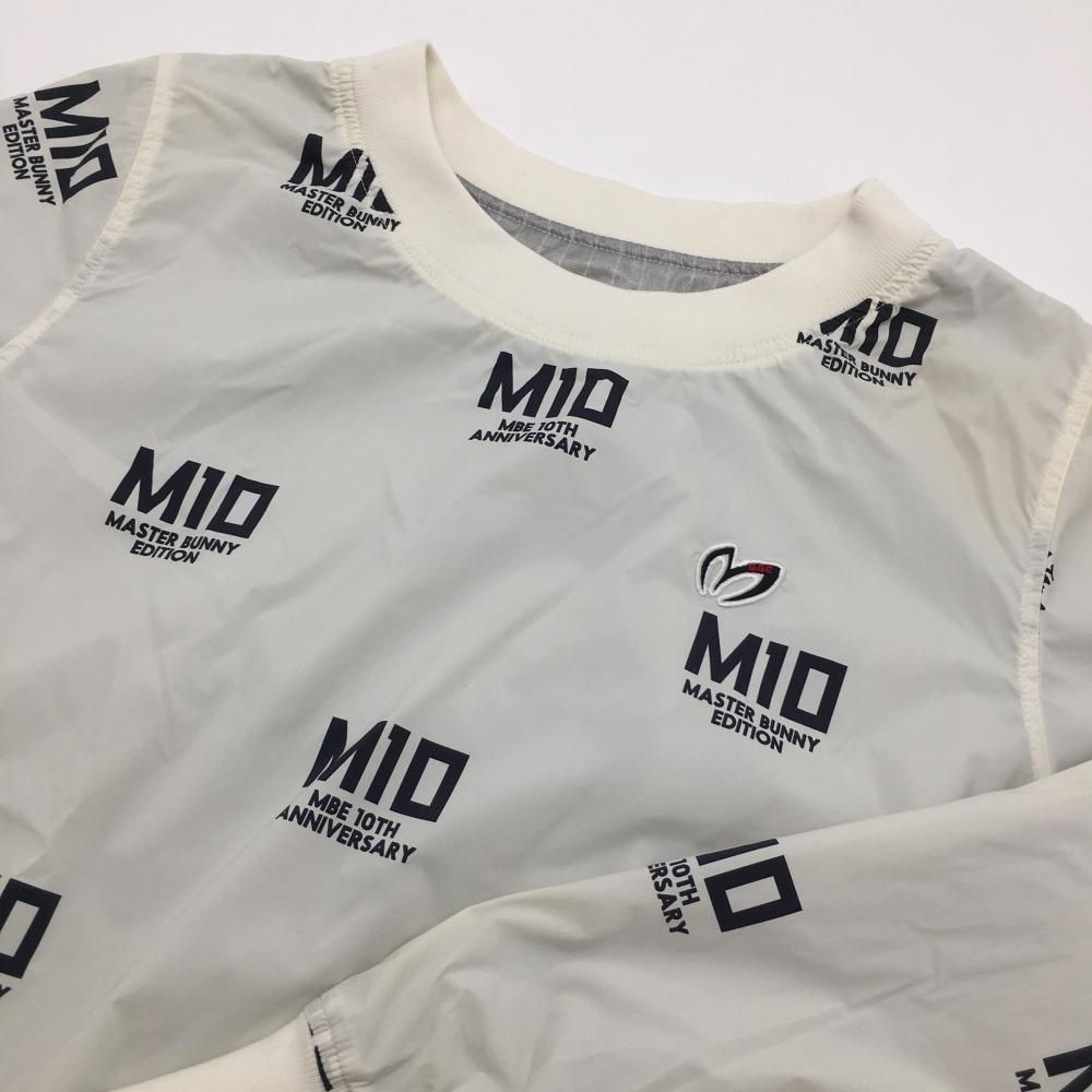 マスターバニーエディション パーリーゲイツ スニード 総柄 蓄熱 ホワイト マスターバニー スニード 白×ネイビー ロゴ総柄 蓄熱裏地 10周年