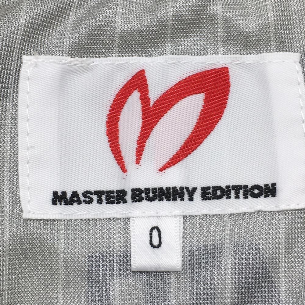 マスターバニー スニード 白×ネイビー ロゴ総柄 蓄熱裏地 10周年