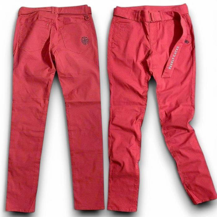 PEARLY GATES パーリーゲイツ ゴルフ コットン混 ドビー 織り柄 ベルト