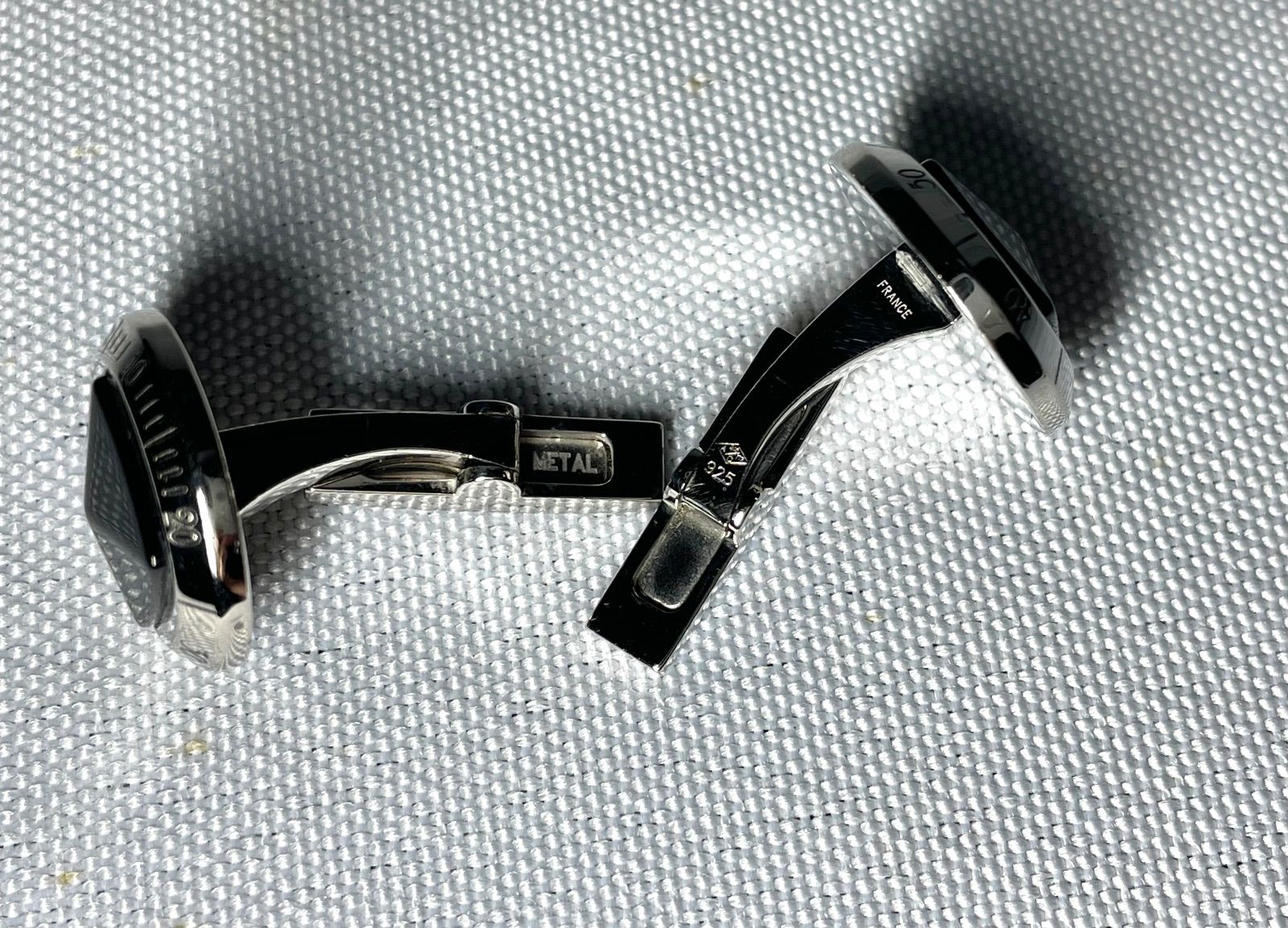 【極美品】10D220/カルティエ/カフス/パシャ/シルバー/黒/Ag925 極美品】10D220/カルティエ/カフス/パシャ/シルバー/黒/Ag925 極美品