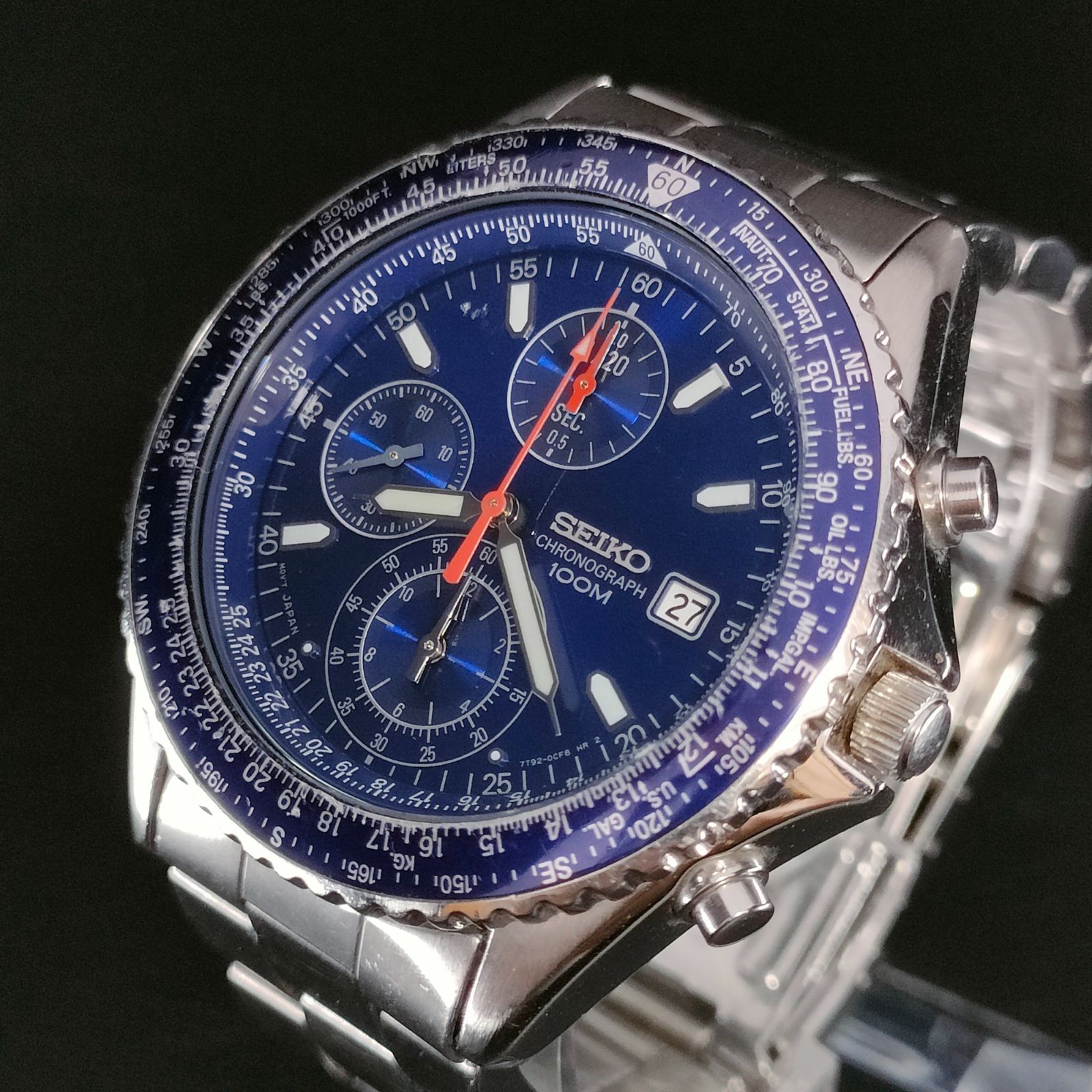 825-15 SEIKO セイコー ブルー シルバー quartz クォーツ 電池式 