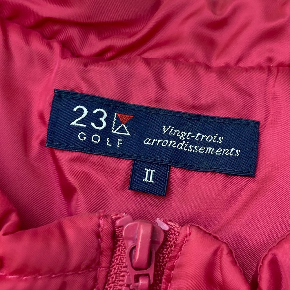サイズ：2 23区GOLF ニジュウサンクゴルフ 中綿ジャケット ピンク系
