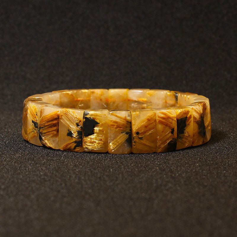 地球のエネルギーを感じる【太陽放射ルチルバングル】16mm 一点物