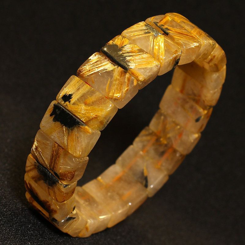 天然石　太陽放射ルチルバングルஐ✰ 金運　仕事運 天然石太陽放射ルチルバングルஐ✰ 金運仕事運