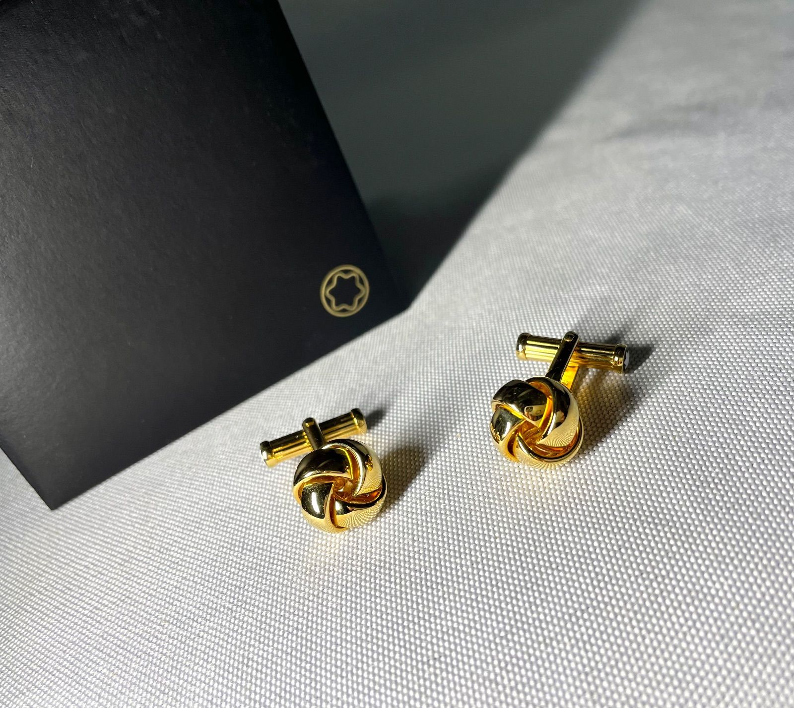 美品 希少 MONTBLANC モンブラン 編み込みスフィアデザイン 3Dカフス