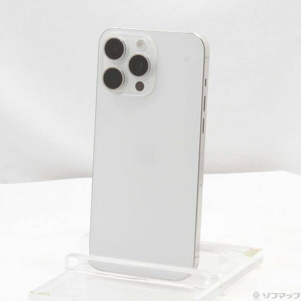 中古品〕 iPhone15 Pro Max 256GB ホワイトチタニウム MU6Q3J／A SIM
