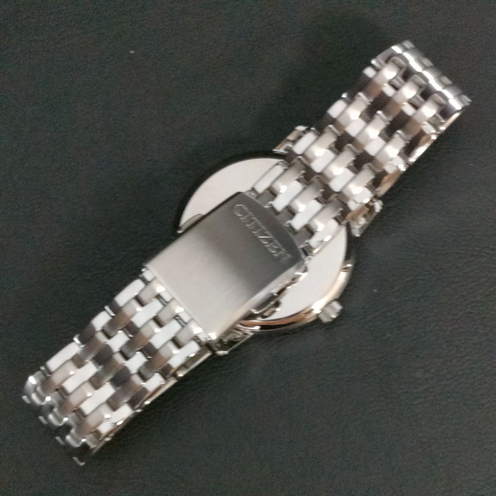 825-14 美品 CITIZEN シチズン ブラック シルバー ソーラー solar 充電 