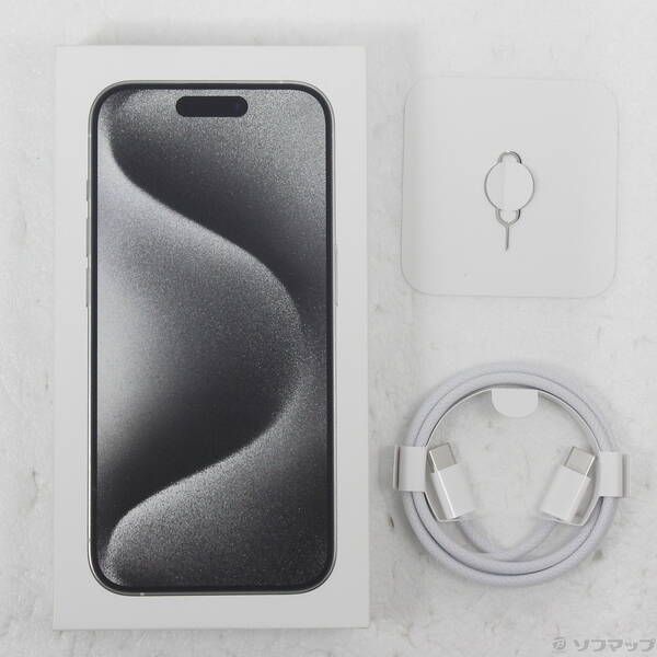 中古品〕 iPhone15 Pro 256GB ホワイトチタニウム MTUD3J／A SIMフリー