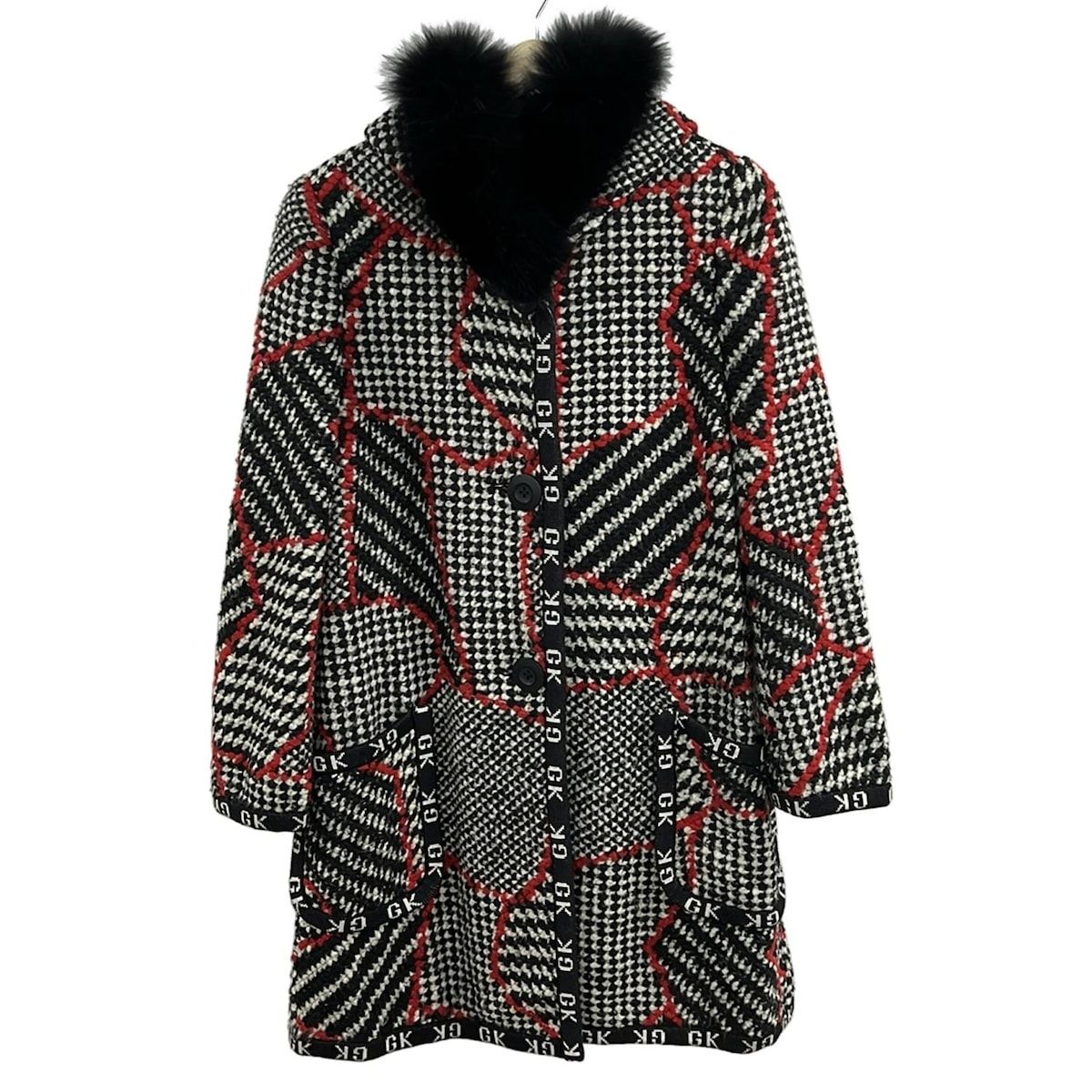 伊太利屋 イタリア ガウンコート ファー コート 11 ブラック 伊太利屋 イタリア ガウンコート ファー コート 11 ブラック