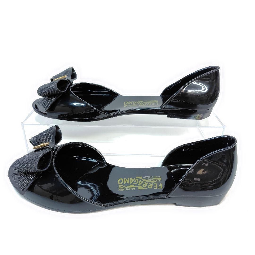 ☆美品☆Salvatore Ferragamo フェラガモ ラバーサンダル 9 リボン