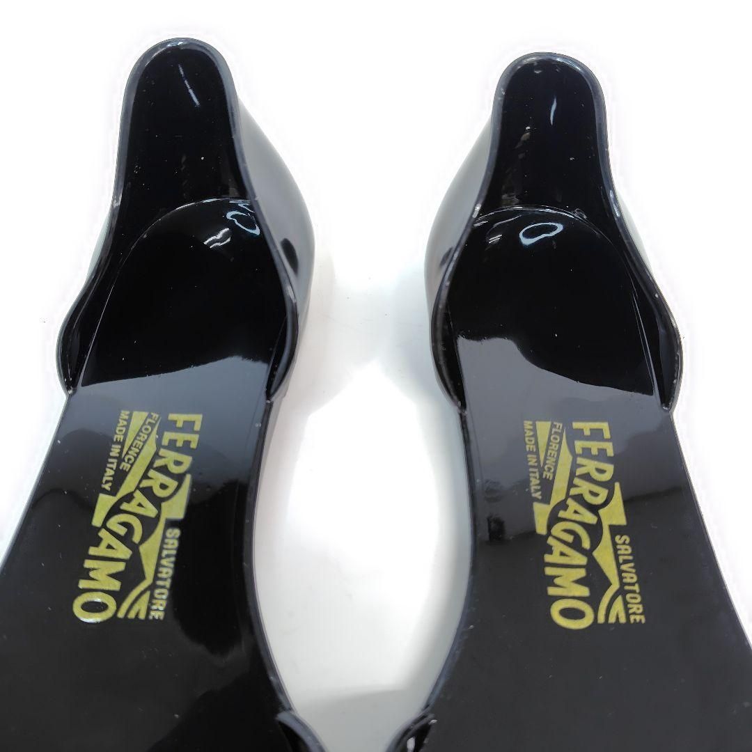 ☆美品☆Salvatore Ferragamo フェラガモ ラバーサンダル 9 リボン