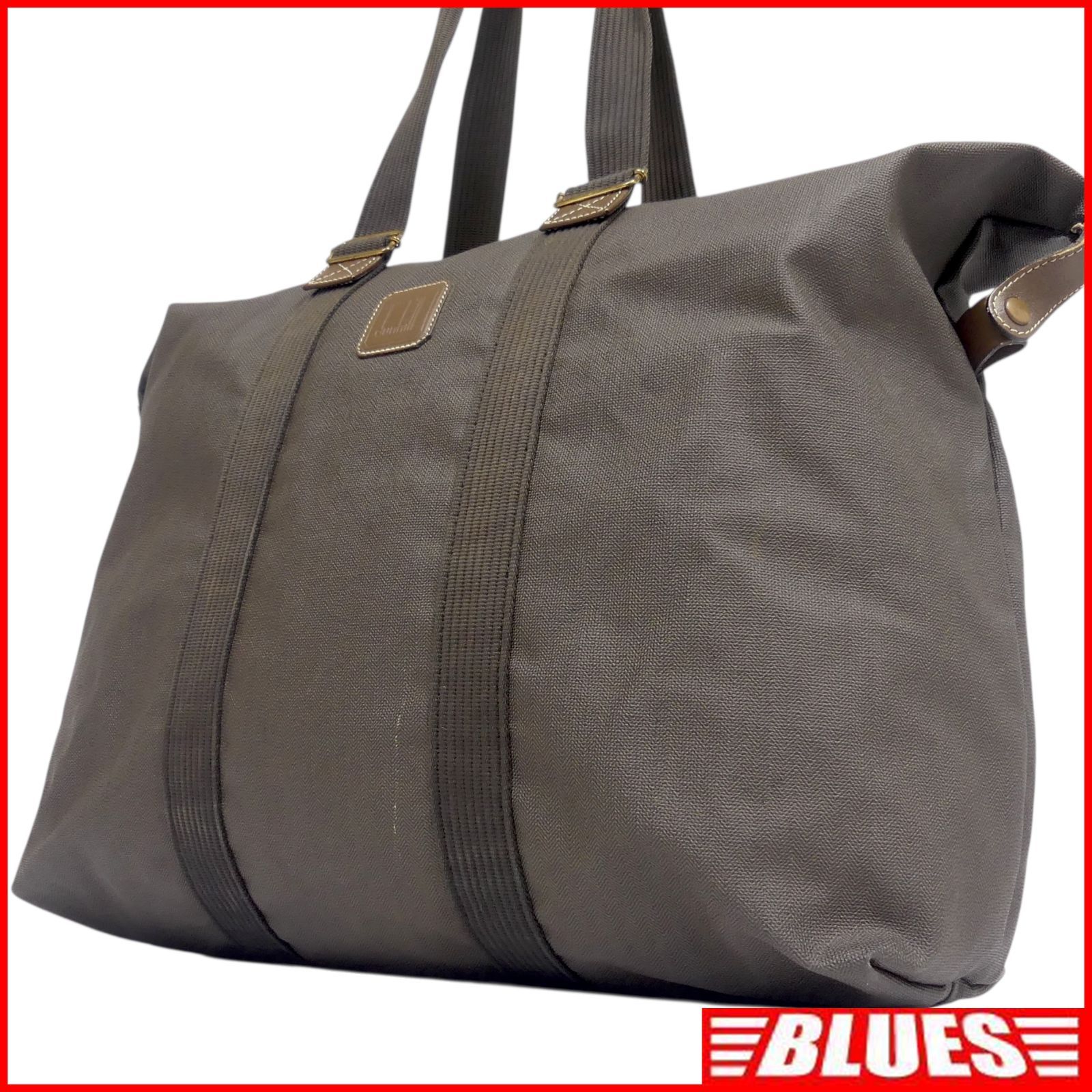 dunhill ダンヒル ボストンバッグ フランス製 旅行 茶 大容量 肩掛け