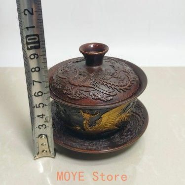 中国茶器 銅器 四大神獣三才蓋碗 茶器 装飾品 工芸品 置物 銅器 中国茶器 龍鳳呈祥銅?金三才蓋碗 茶碗 カップ 工芸品 置物 - メルカリ