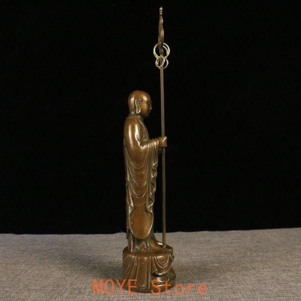 仏教美術 仏像 九華山地蔵菩薩立像 小仏像 銅 製 銅器 本物 仏教美術