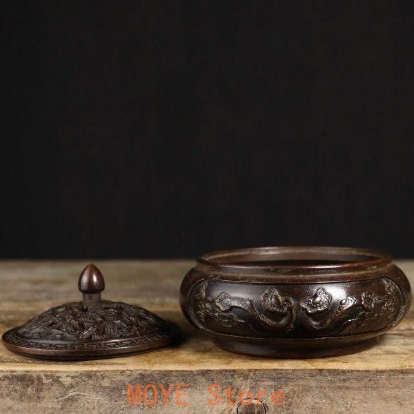 銅器 彫花平底薫炉 香薫炉 沈香檀香炉 工芸品 美術品 置物 - メルカリ