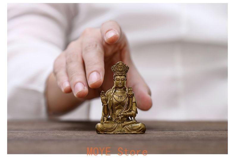 仏教美術 仏像 天冠弥勒菩薩仏像 小仏像 銅製 銅器 - メルカリ