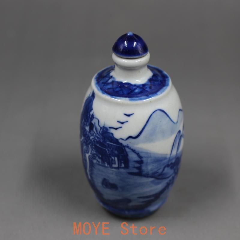 中国美術 青花山水鼻煙壺 工芸品 美術品 置物 - メルカリ