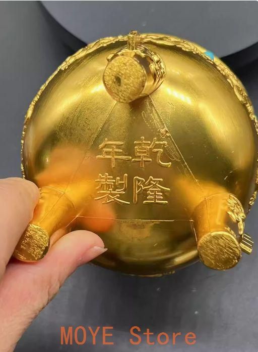 九龍宝石三足鼎 三足香炉 銅製 装飾品 工芸品 美術品 置物 - メルカリ