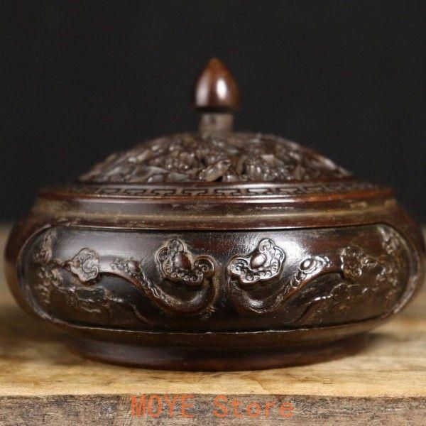 銅器 彫花平底薫炉 香薫炉 沈香檀香炉 工芸品 美術品 置物 - メルカリ