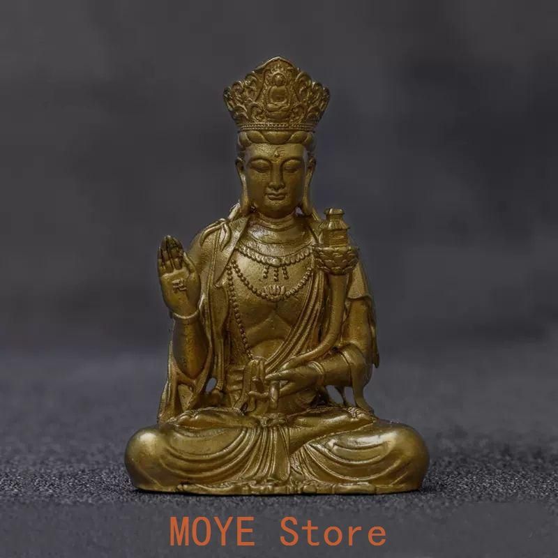 仏教美術 仏像 天冠弥勒菩薩仏像 小仏像 銅製 銅器 - メルカリ