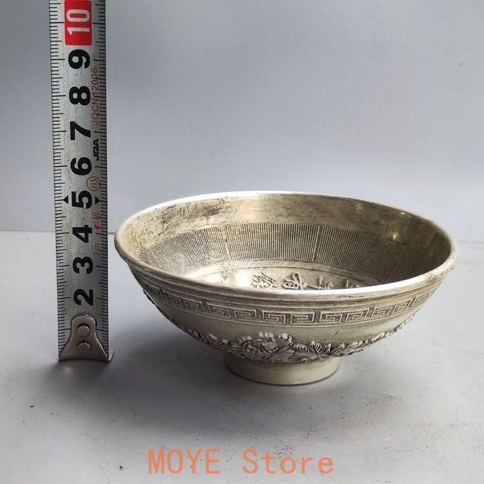 銅器 浮彫花開富貴 毎年あります魚銅碗 工芸品 美術品 置物 - メルカリ