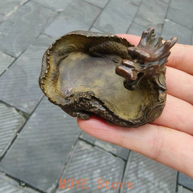 文房四宝 書道竜形硯台 文鎮 筆洗 書斎置物 銅製品 工芸品 美術品 置物