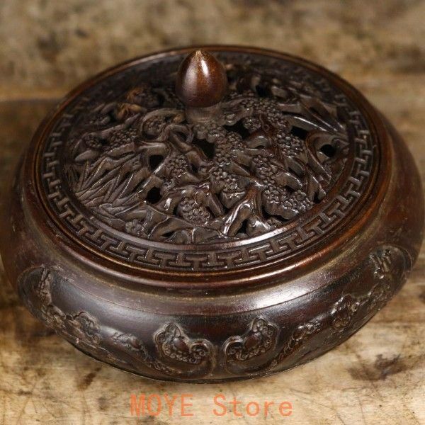 銅器 彫花平底薫炉 香薫炉 沈香檀香炉 工芸品 美術品 置物 銅器 彫花平底薫炉 香薫炉 沈香檀香炉 工芸品 美術品 置物 - メルカリ