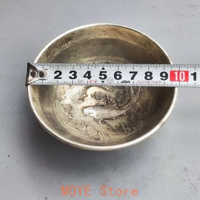 銅器 浮彫花開富貴 毎年あります魚銅碗 工芸品 美術品 置物 - メルカリ