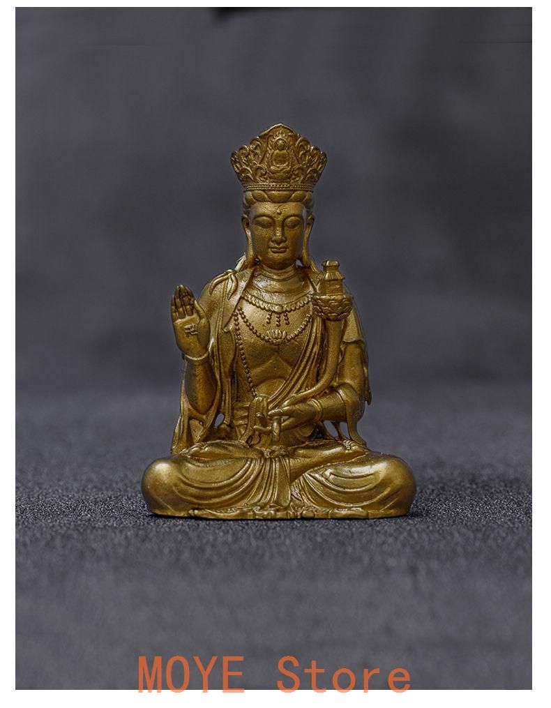 仏教美術 仏像 天冠弥勒菩薩仏像 小仏像 銅製 銅器 - メルカリ