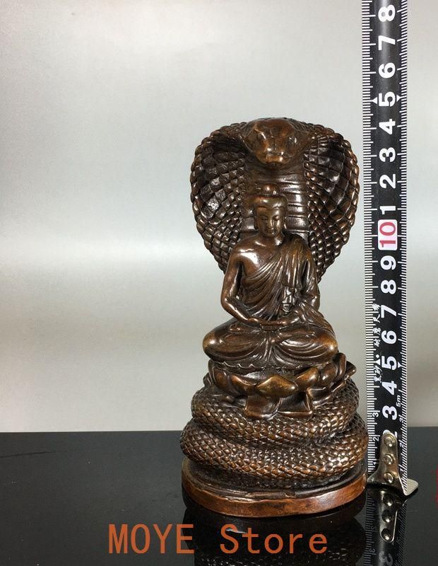 仏教美術 龍尊王 蛇王菩薩 銅像 節約 開運 鎮宅 守護 風水 工芸品 置物